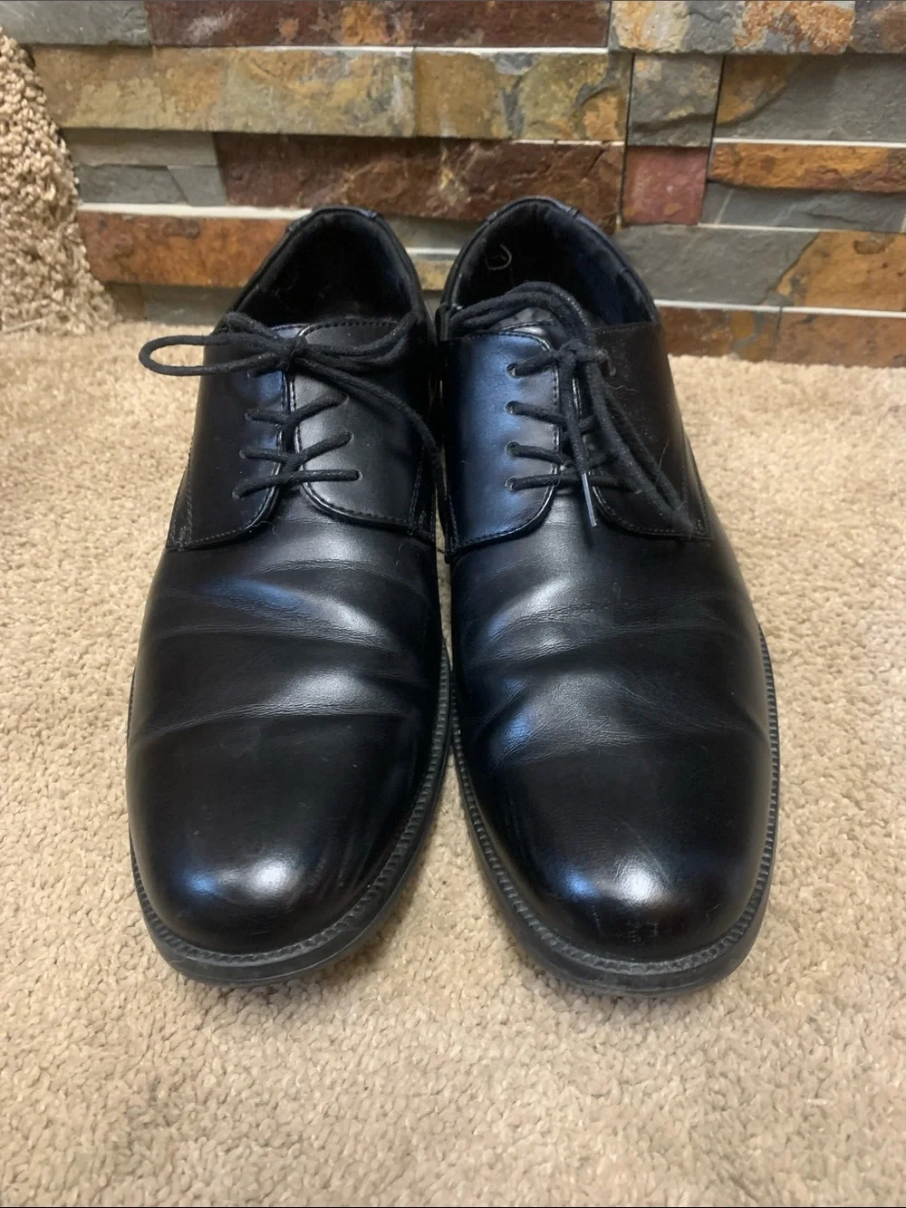 Men's Black Dress Oxfords - Classic Lace-Up Formal Shoes van Heusen Larry 11